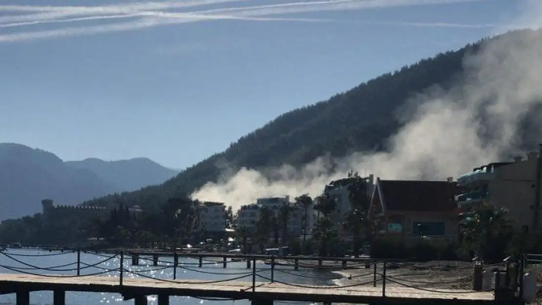 Marmaris'te tadilat sırasında otelde yangın çıktı