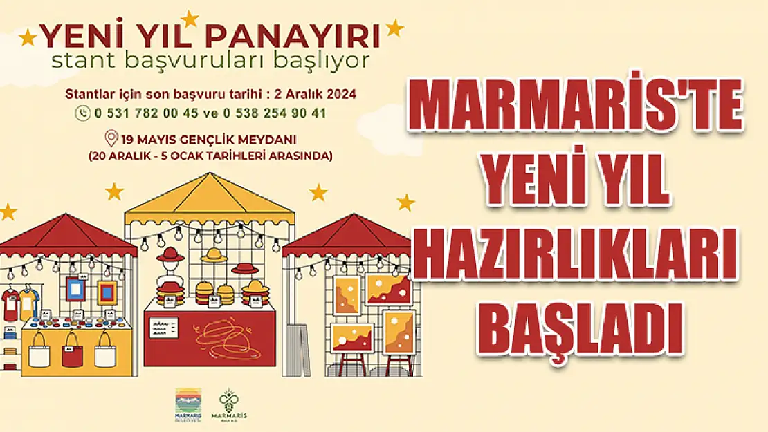 Marmaris'te yeni yıl hazırlıkları başladı