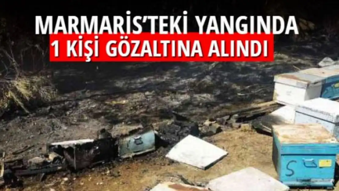 MARMARİS'TEKİ YANGINDA 1 KİŞİ GÖZALTINA ALINDI