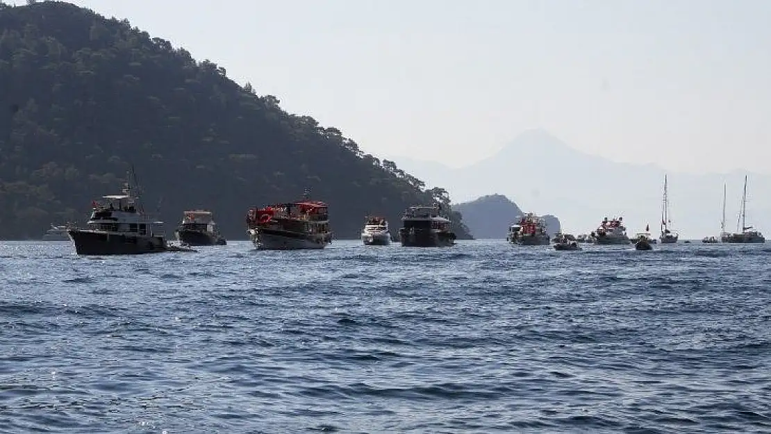 Mavi vatan Göcek'te Zafer Bayramı kutlaması