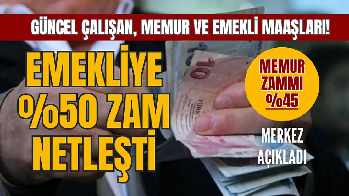 Memur ve emekli maaş zamları, Merkez'in yıl sonu enflasyon tahminine göre hesaplandı