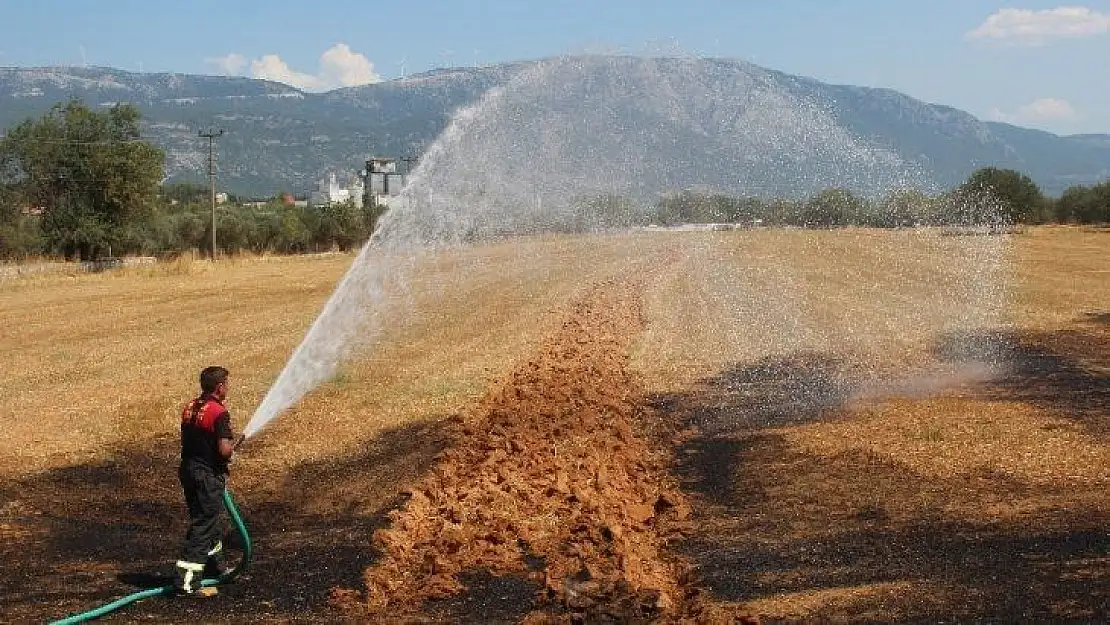 Menteşe'de ot yangını büyümeden söndürüldü