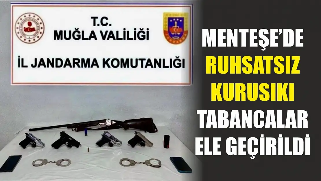 Menteşe'de ruhsatsız kurusıkı tabancalar ele geçirildi