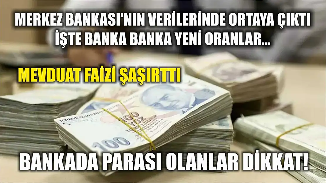 Mevduat faizi şaşırttı: İşte banka banka yeni oranlar...