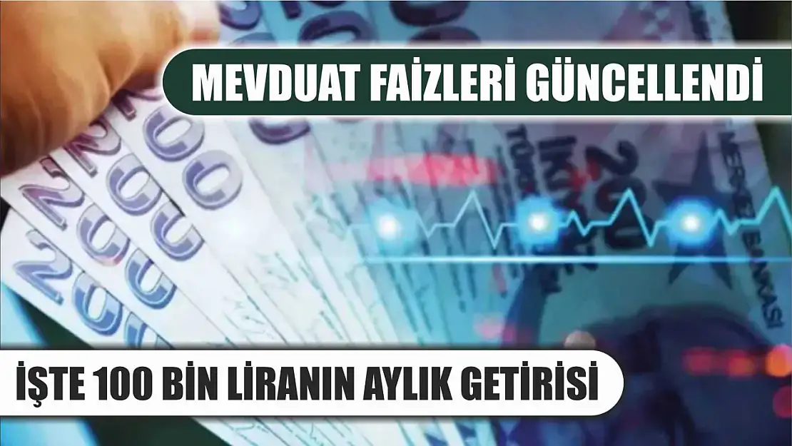 Mevduat faizleri güncellendi: İşte 100 bin liranın aylık getirisi