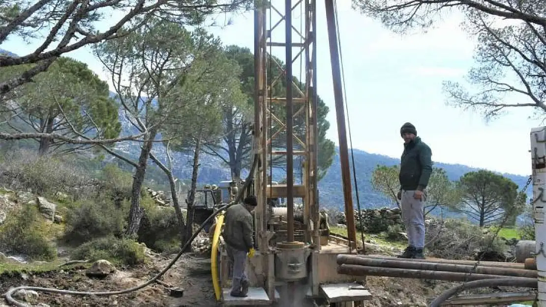 Milas Sakarkaya'da içme suyu için sondaj çalışması başlatıldı