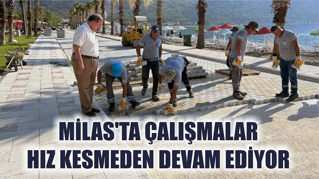 Milas'ta çalışmalar hız kesmeden devam ediyor