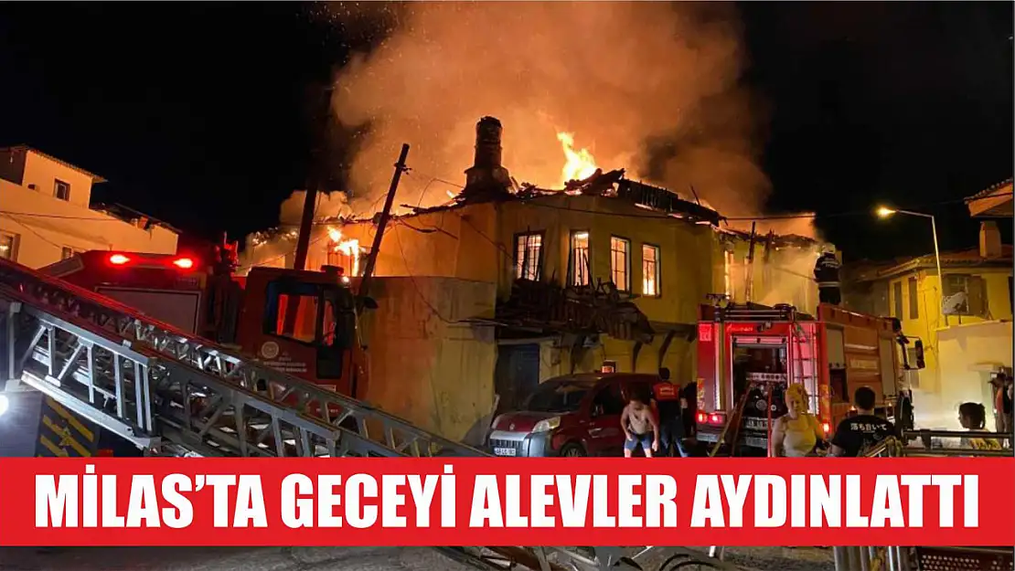 Milas'ta geceyi alevler aydınlattı