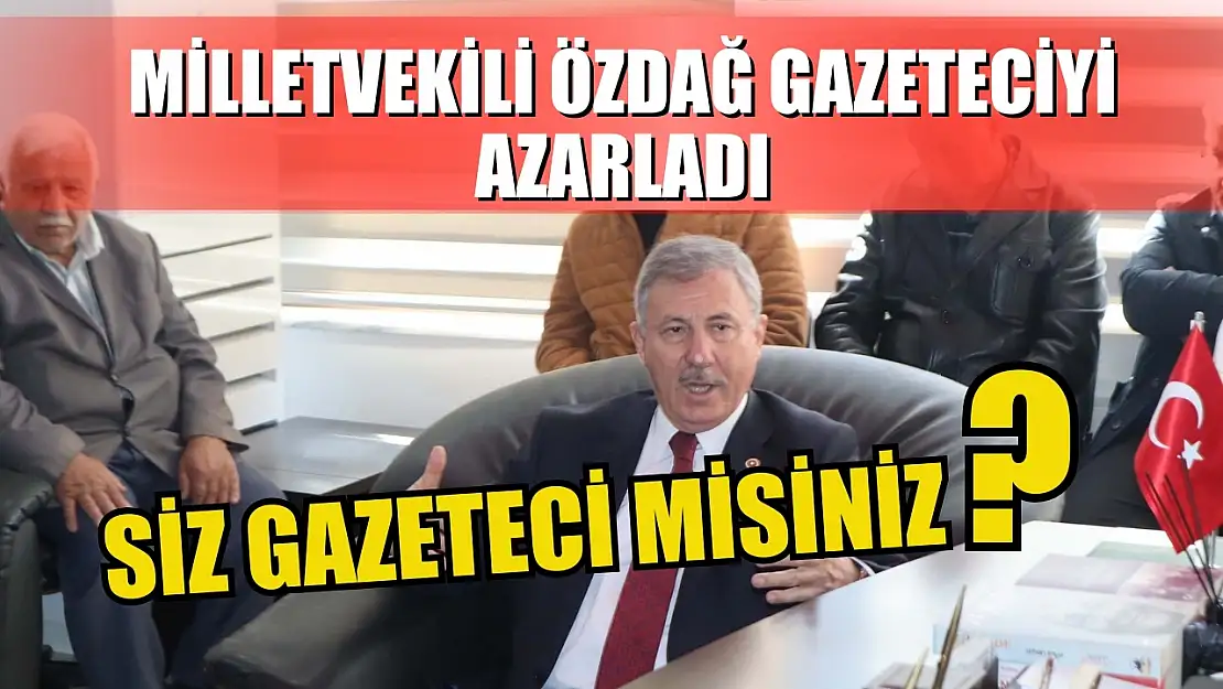 Milletvekili Özdağ gazeteciyi azarladı: 'Siz gazeteci misiniz'