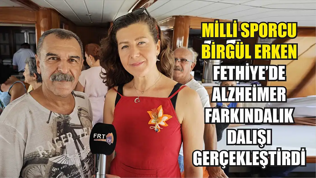 Milli Sporcu Birgül Erken, Fethiye'de Alzheimer Farkındalık Dalışı Gerçekleştirdi