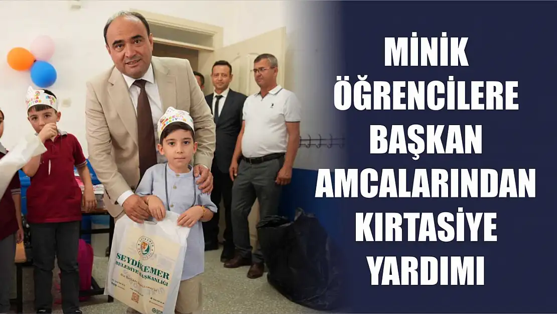 Minik Öğrencilere Başkan Amcalarından Kırtasiye Yardımı