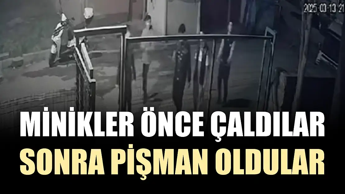 Minikler önce çaldılar, sonra pişman oldular