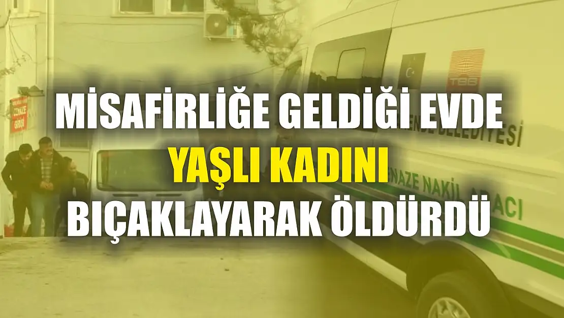 Misafirliğe geldiği evde yaşlı kadını bıçaklayarak öldürdü