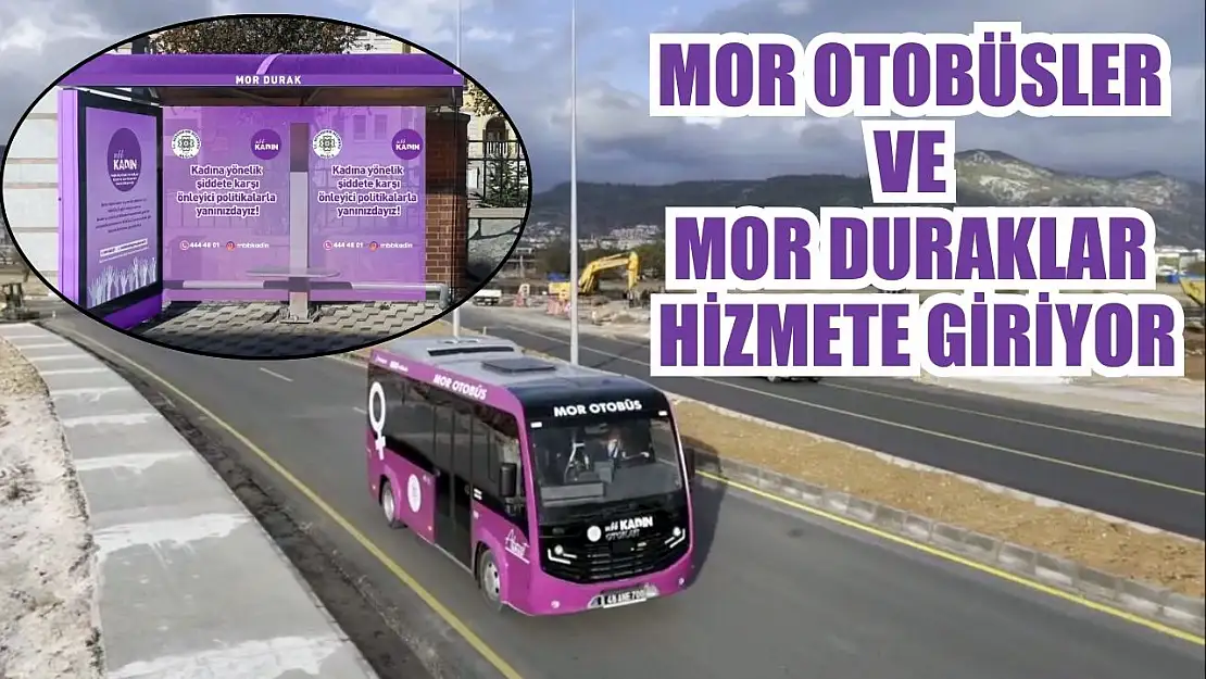 Mor otobüsler ve mor duraklar hizmete giriyor