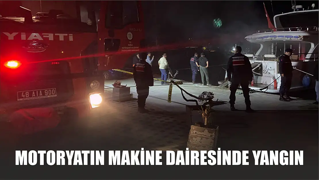 Motoryatın makine dairesinde yangın