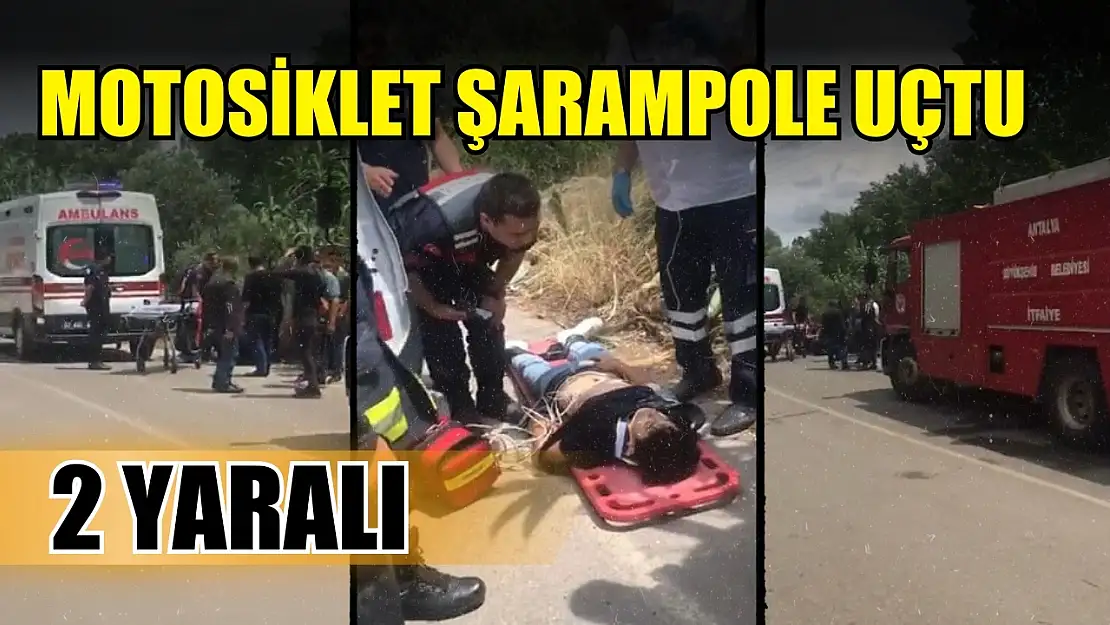 Motosiklet şarampole uçtu: 2 yaralı