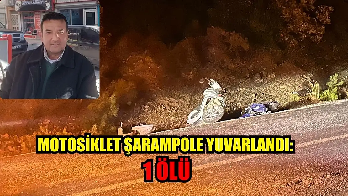 Motosiklet şarampole yuvarlandı: 1 ölü