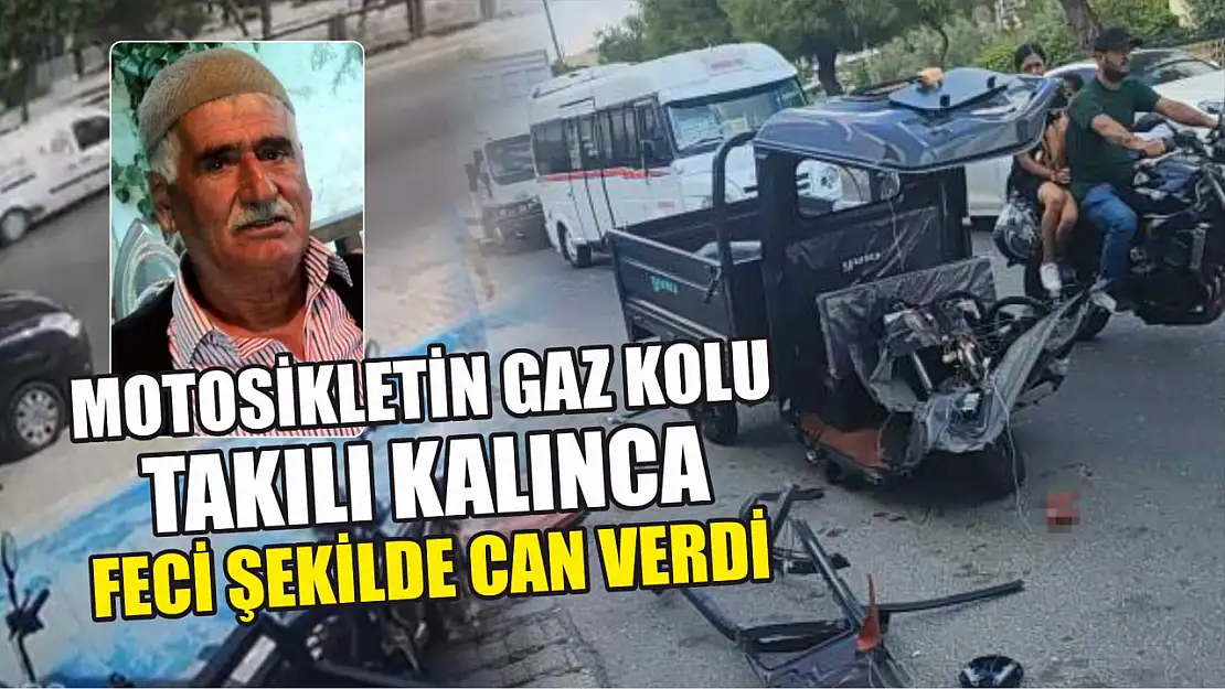 Motosikletin gaz kolu takılı kalınca feci şekilde can verdi