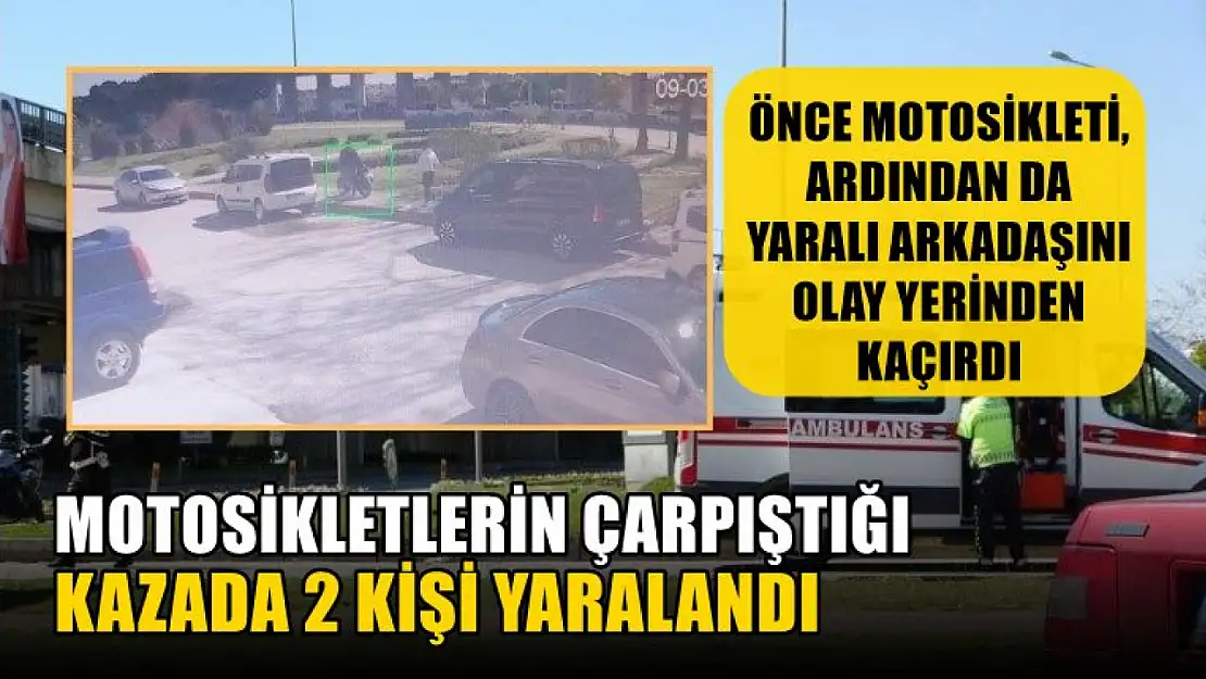 Motosikletlerin çarpıştığı kazada 2 kişi yaralandı