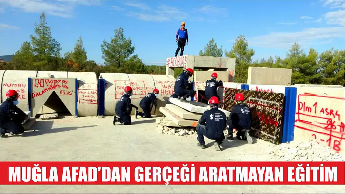 Muğla AFAD'dan gerçeği aratmayan eğitim