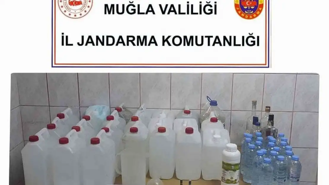 MUĞLA'DA 72 LİTRE EL YAPIMI ALKOL ELE GEÇİRİLDİ