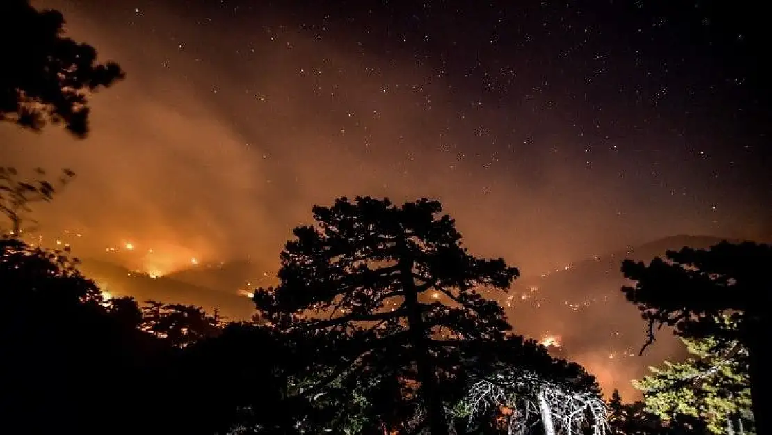 Muğla'da alevlerle mücadele gece boyu sürdü