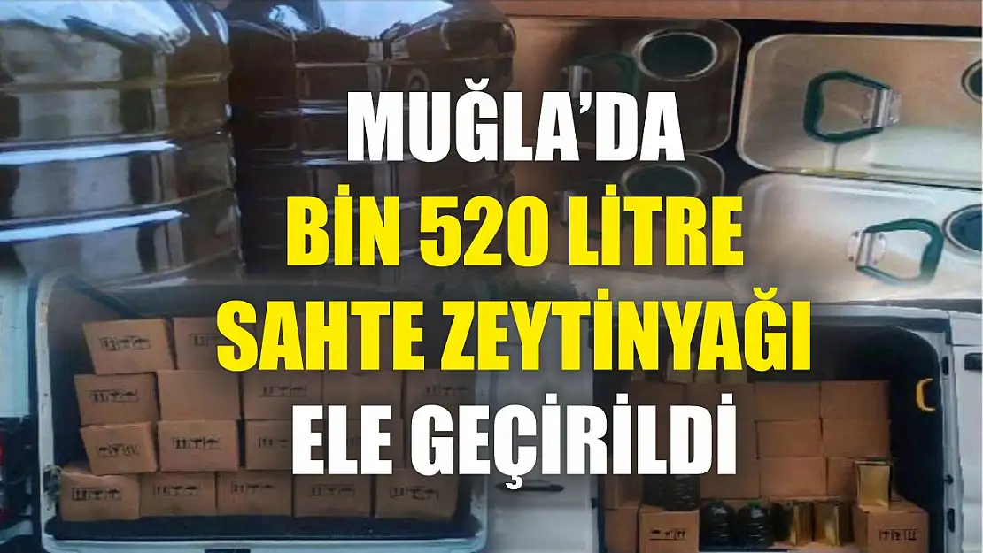 Muğla'da bin 520 litre sahte zeytinyağı ele geçirildi