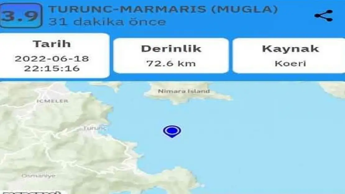 Muğla'da deprem