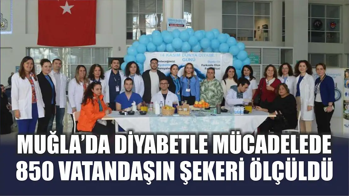 Muğla'da diyabetle mücadelede 850 vatandaşın şekeri ölçüldü