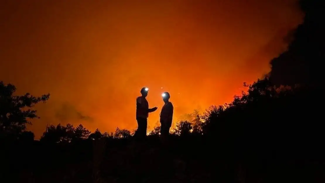 Muğla'da gecenin karanlığını alevler aydınlatıyor