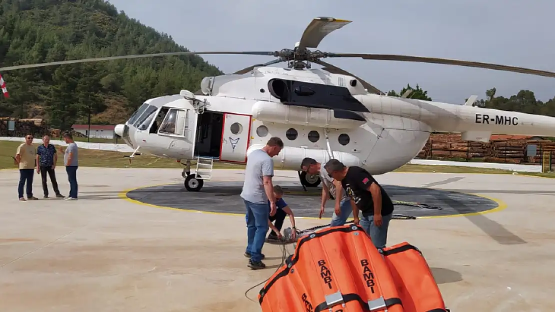 Muğla'da ilk yangın helikopteri göreve başladı