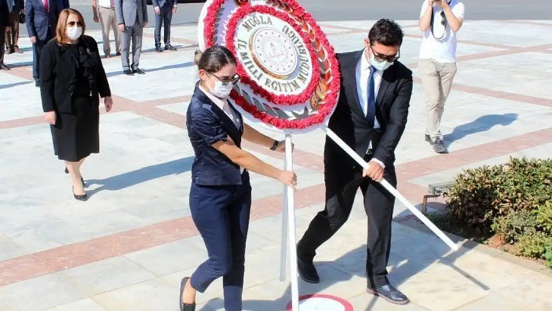 Muğla'da İlköğretim Haftası sade bir törenle kutlandı