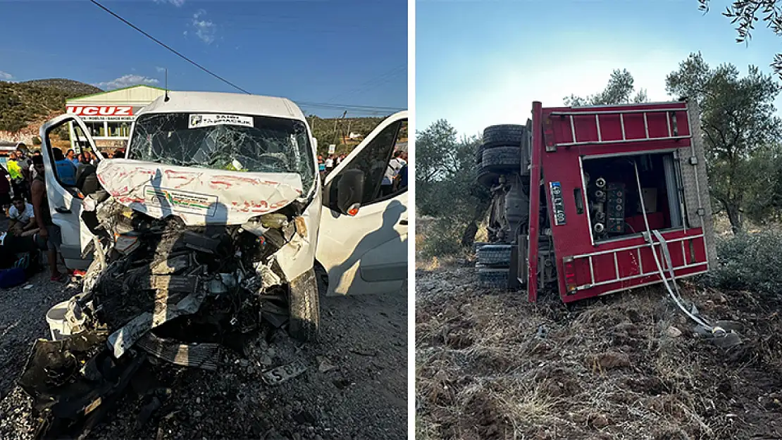 Muğla'da İşçi Servisi İle İtfaiye Aracı Çarpıştı: 8 Yaralı