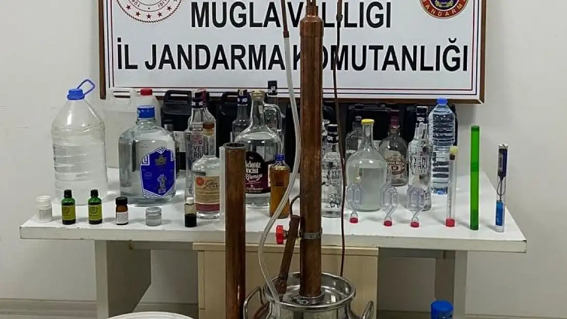 MUĞLA'DA JANDARMADAN KAÇAK ALKOL OPERASYONU