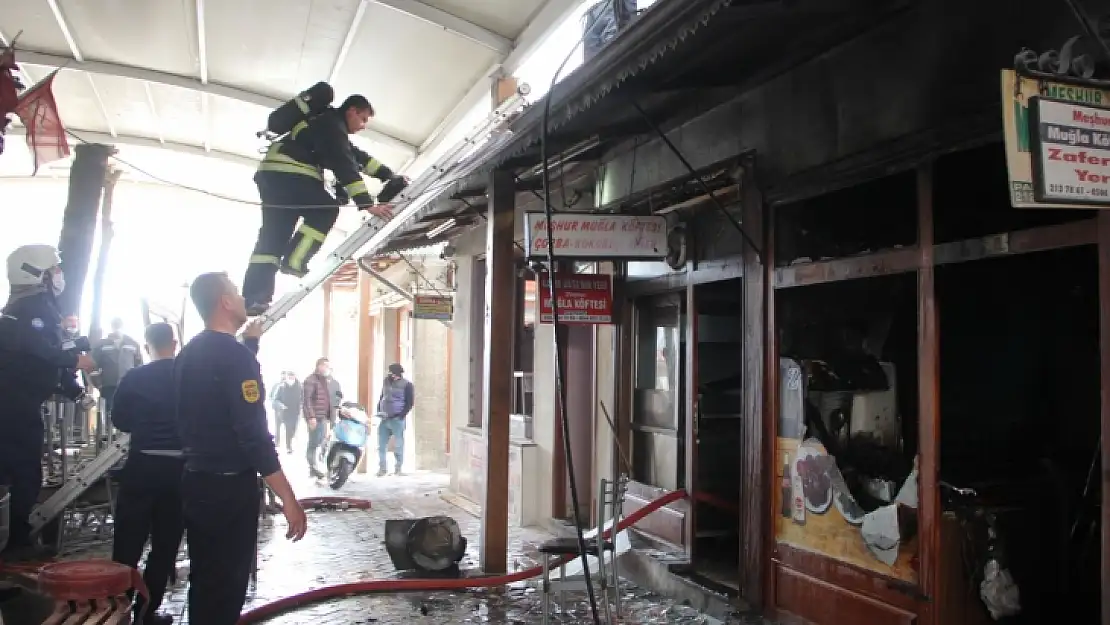 Muğla'da köftecide çıkan yangın söndürüldü