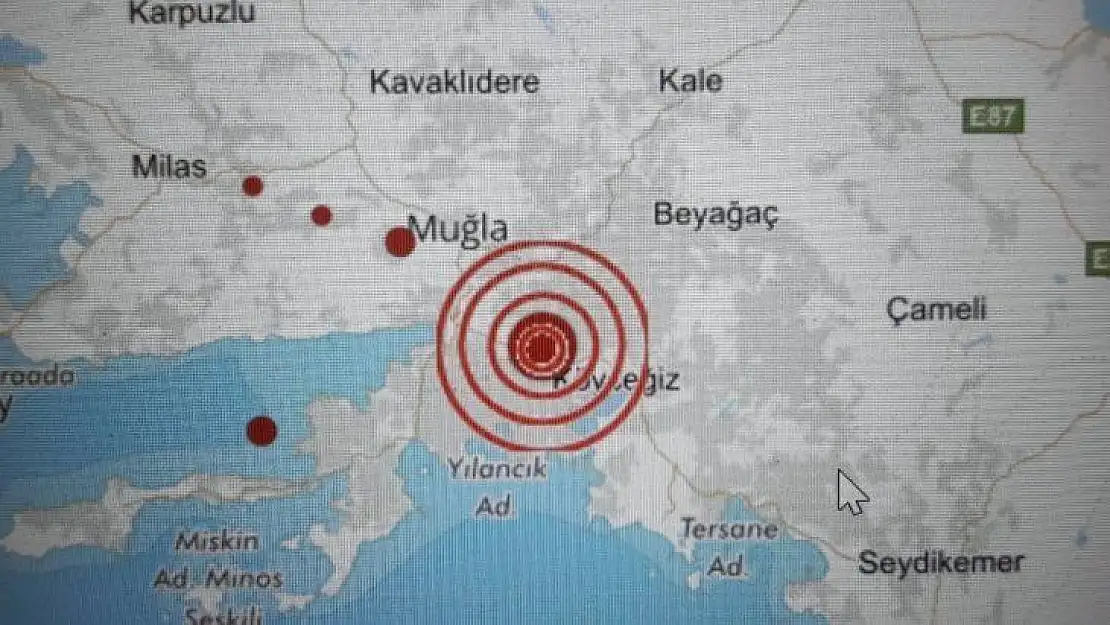 Muğla'da korkutan deprem