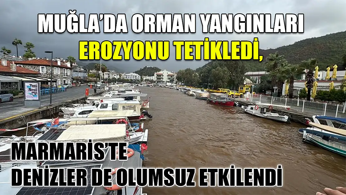 Muğla'da Orman yangınları erozyonu tetikledi, Marmaris'te denizler de olumsuz etkilendi