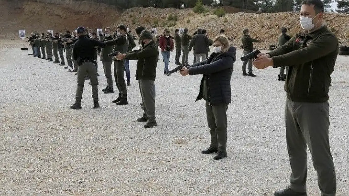 Muğla'da ormancılara silah eğitimi