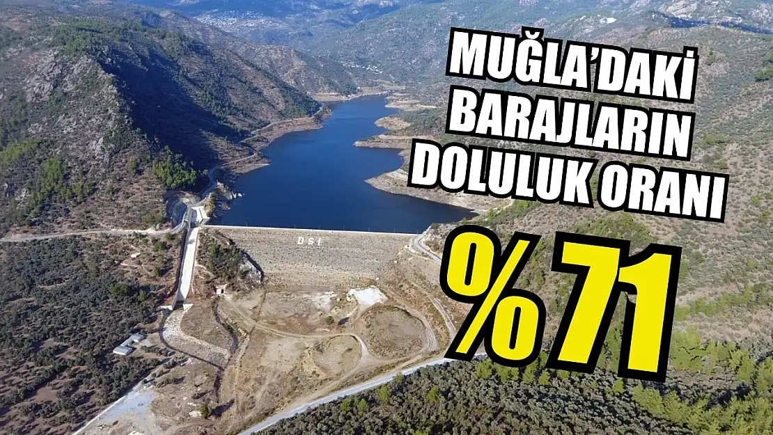 Muğla'daki barajların doluluk oranı yüzde 71