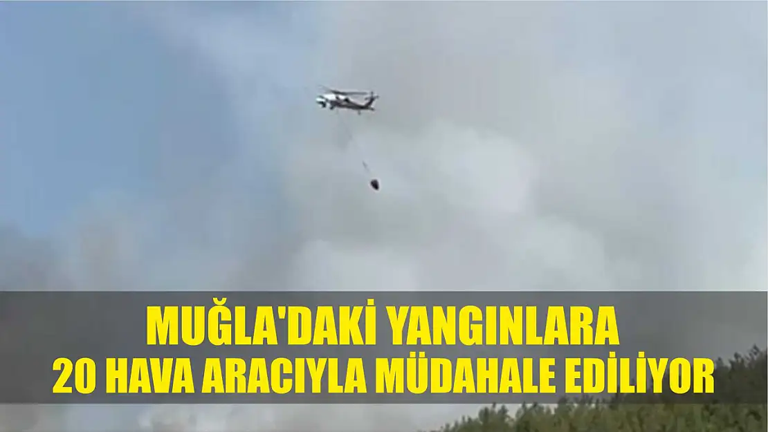 Muğla'daki yangınlara 20 hava aracıyla müdahale ediliyor