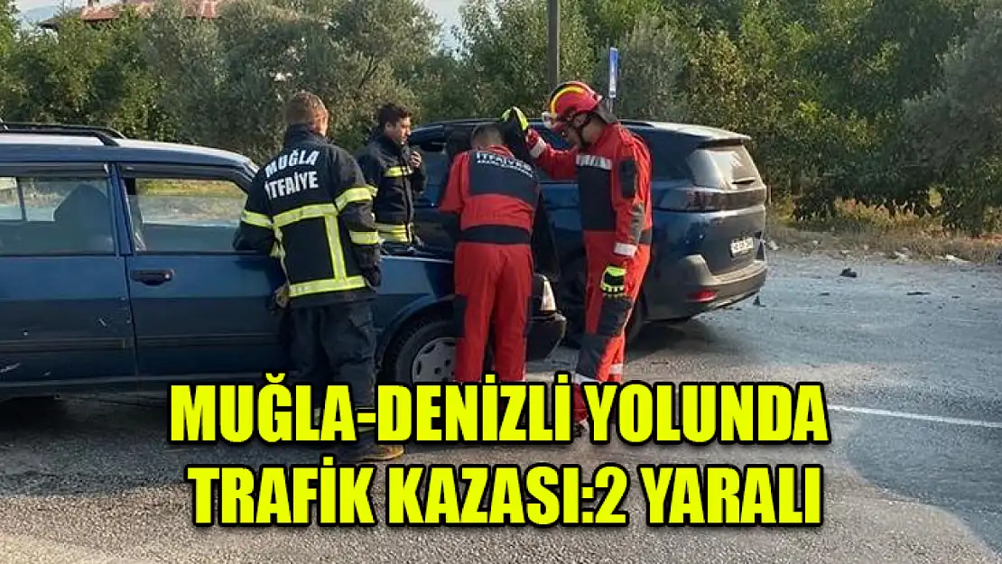 Muğla-Denizli yolunda trafik kazası:2 yaralı