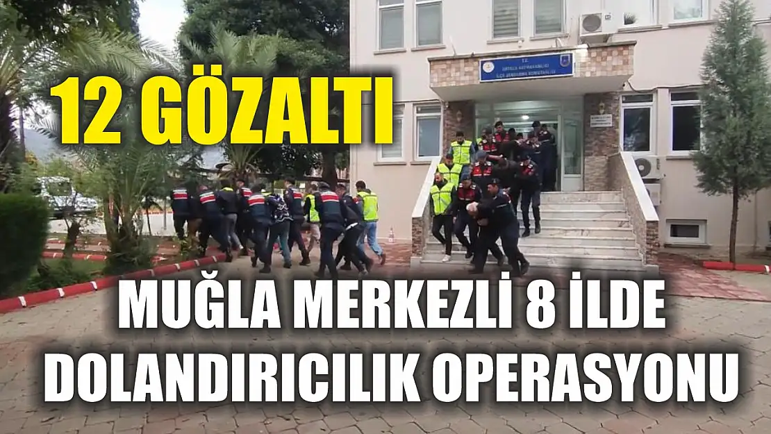 Muğla merkezli 8 ilde dolandırıcılık operasyonu: 12 gözaltı