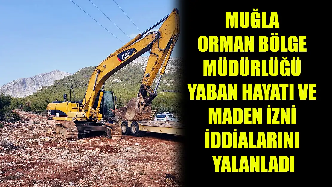 Muğla Orman Bölge Müdürlüğü yaban hayatı ve maden izni iddialarını yalanladı