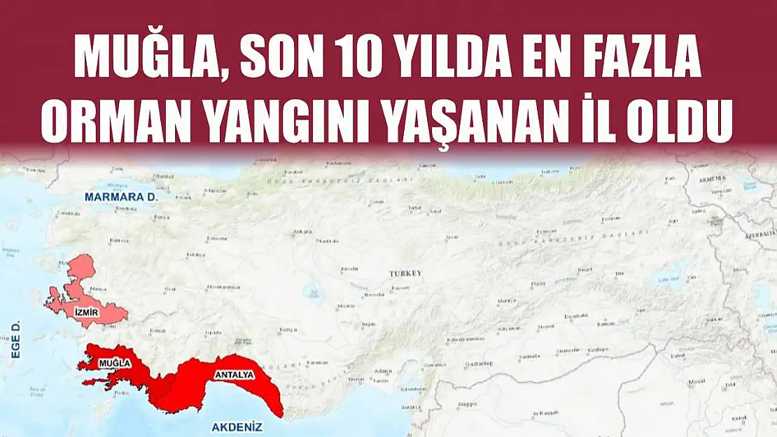 Muğla, Son 10 Yılda En Fazla Orman Yangını Yaşanan İl Oldu