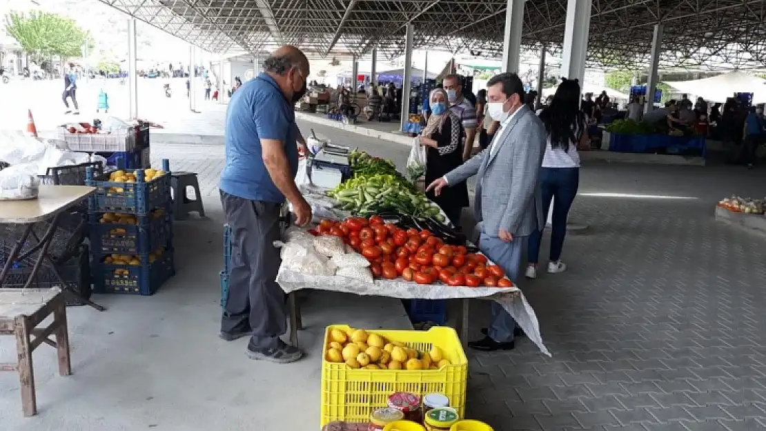 Muğla Valisi Orhan Tavlı, Tam Kapanma Sürecinde Kurulan Pazar Yerlerini Gezdi