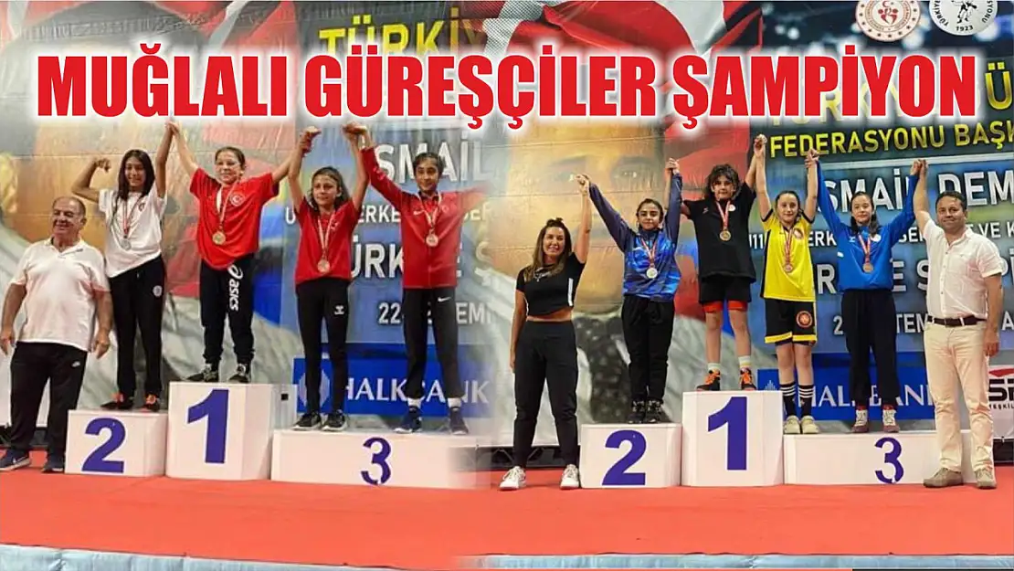 Muğlalı Güreşçiler Şampiyon