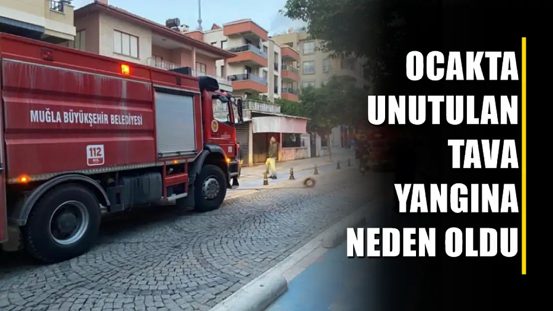 Ocakta unutulan tava yangına neden oldu