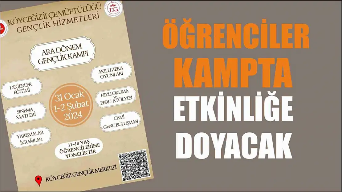 Öğrenciler kampta etkinliğe doyacak