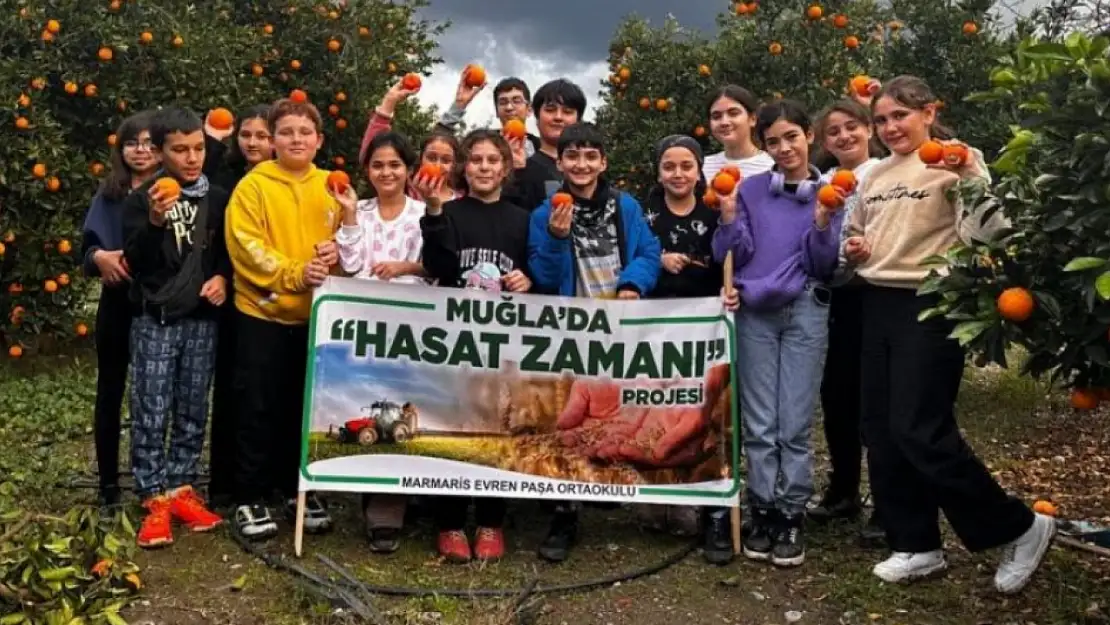 Öğrencilerden 'Hasat zamanı 'projesi