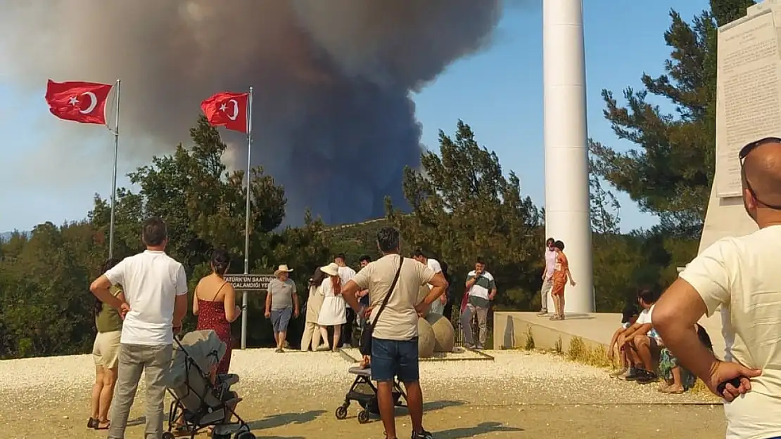 Orman yangını! Gemi trafiği askıya alındı